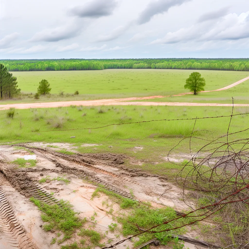 Rural acreage with open grassland in Alabama