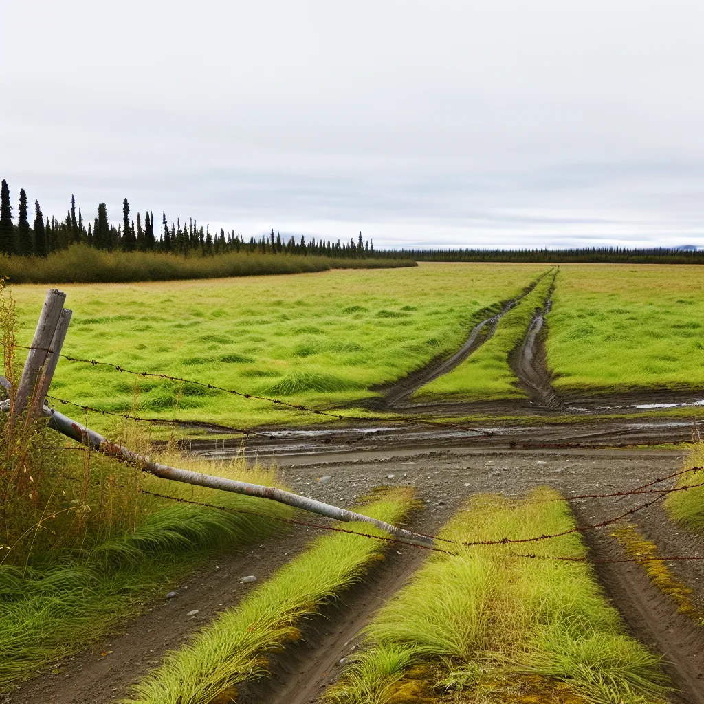 Rural acreage with open grassland in Alaska