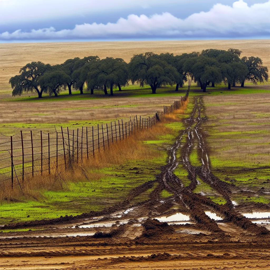 Rural acreage with open grassland in California