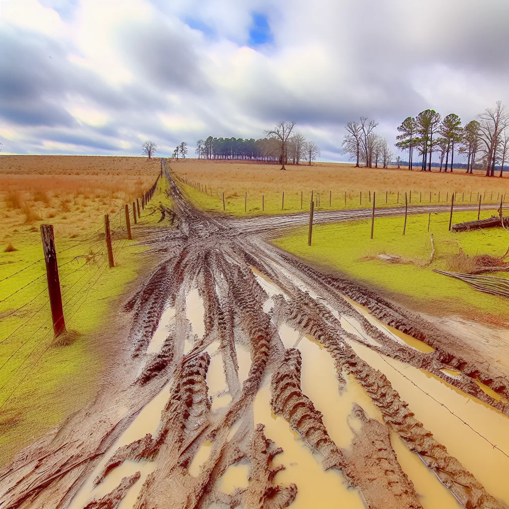 Rural acreage with open grassland in Georgia