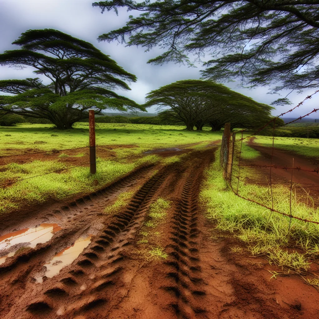 Rural acreage with open grassland in Hawaii
