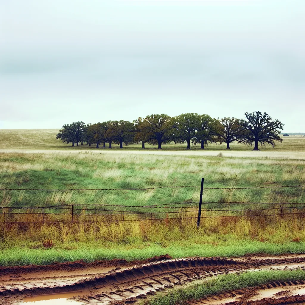Rural acreage with open grassland in Kansas