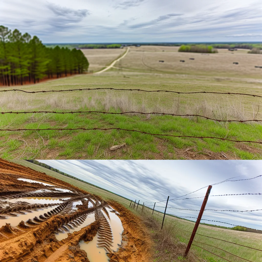 Rural acreage with open grassland in North Carolina