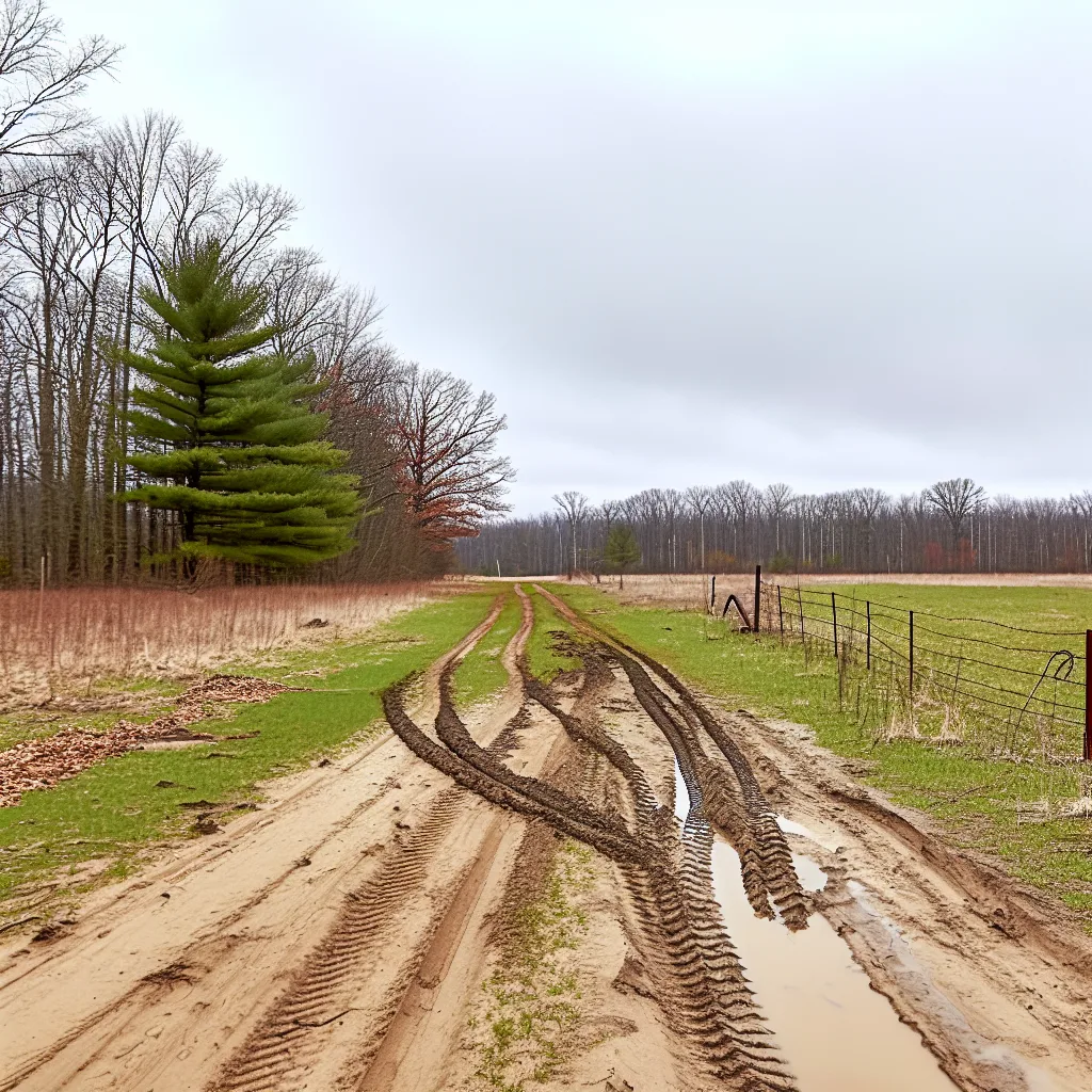 Rural acreage with open grassland in Wayne County, Michigan